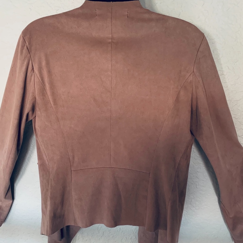 🪷Forever 21 women’s waterfall faux suede jacket/cardigan - Picture 3 of 7